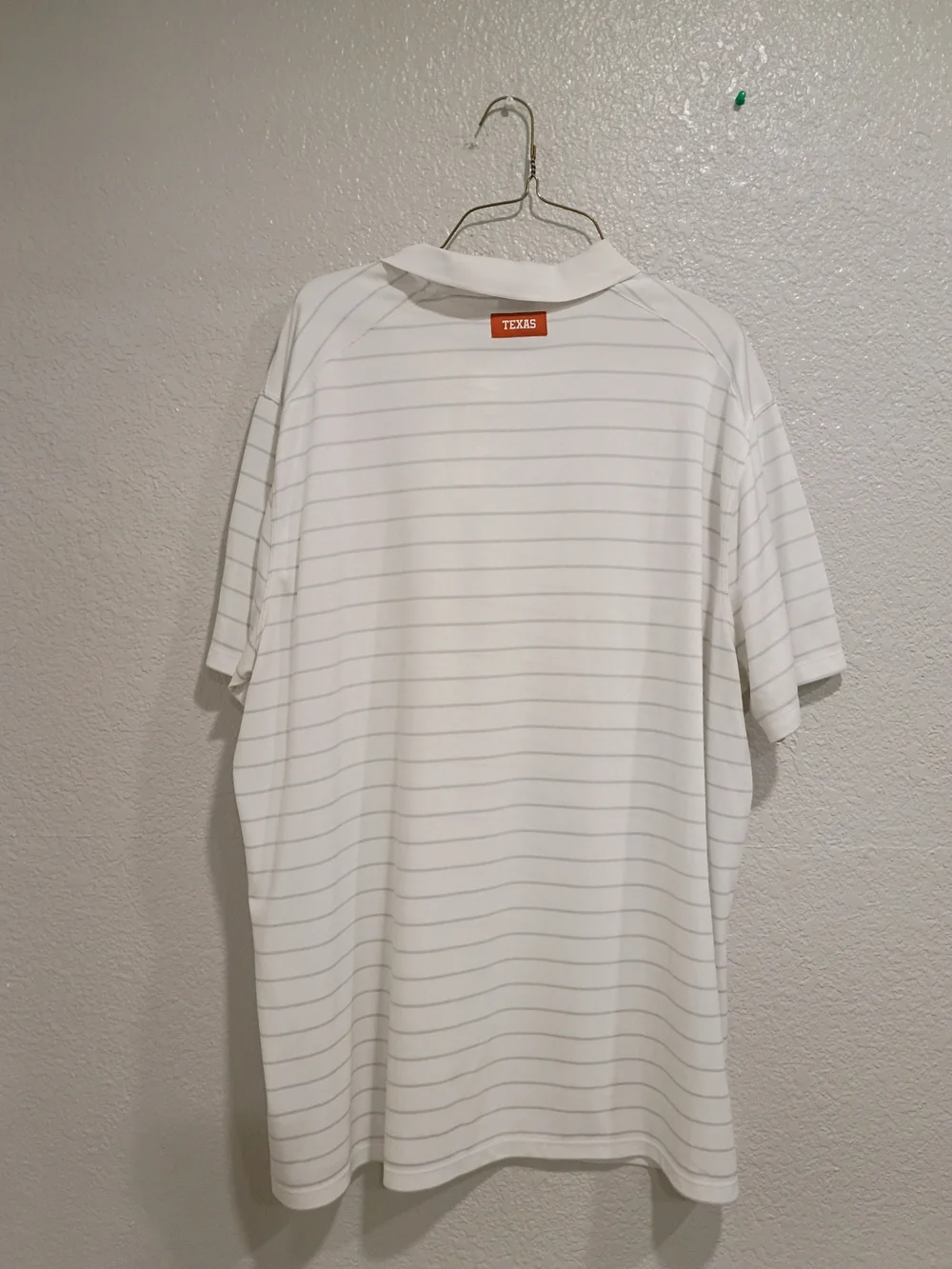 Nike White Striped Texas Longhorns Dri-FIT Polo
